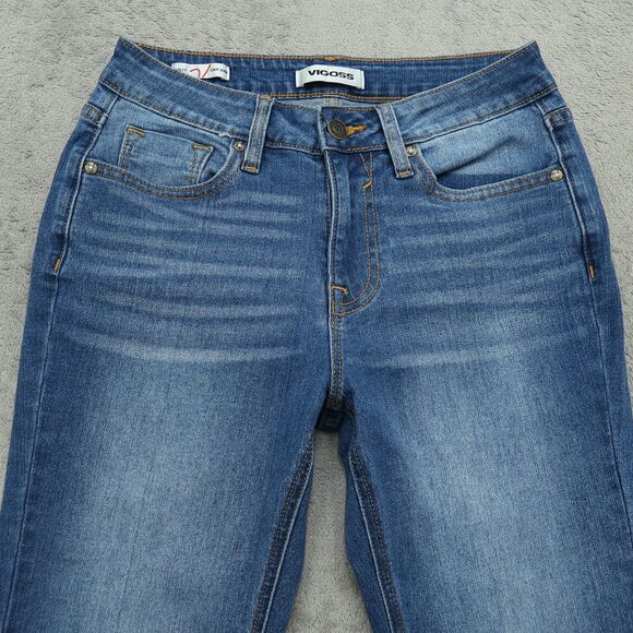 VIGOSS Jeans Women's Size 26 Blue Mid-Rise Marley Crop Boot Denim 30" Inseam - Picture 14 of 16